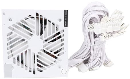 BONKZEBU Fuente de Alimentación para Computadora de 700 W Fuente de Alimentación ATX de Alto Rendimiento con Ventilador de 120 Mm de Enfriamiento Inteligente para PC para Juegos Diseño
