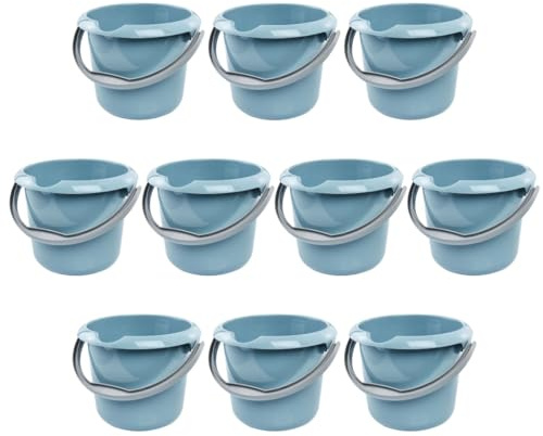 Keeeper, Mika Hink Med Integrerad Mätskala Och Ergonomiskt Handtag, 10 Stycken, 5 L, Nordisk Blå