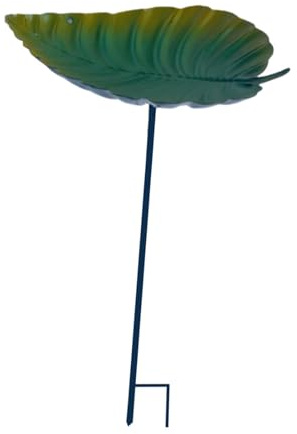 Eisen Vogelbad Feeder Für Den Außenbereich Blattform Gartendekoration Mit Boden Für Die Fütterung Vögel Wildvögel Wasserbad Feeder