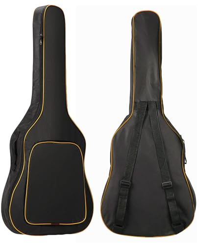 Rucksack für Akustikgitarren, dick 0,5 cm, klassische Bass-Umhängetasche, gepolsterte staubdichte Abdeckung, große Kapazität, Gitarrentasche für akustische, klassische Bass-E-Instrumente, langlebige