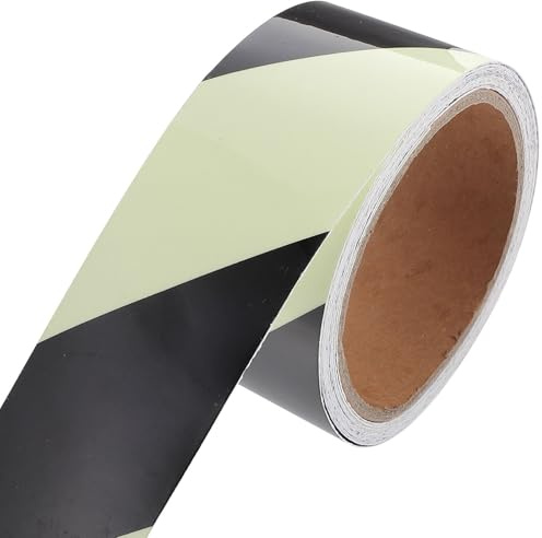 KICHOUSE Cinta Luminosa Verde-negra 5 Cm X 5 M para Guía y Señalización Cinta Fluorescente Autoadhesiva para Interior y Exterior Resistente Visible Oscuridad