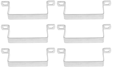 FONDOTIN 6 Abrazaderas de Tubo Cuadradas 304 Acero Inoxidable 100x50 Mm Soporte U para Tuberías Interiores y Exteriores Montaje Resistente Clips de Tubo para Plomería y Carpintería