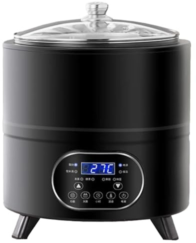 KRYANFEN Fermentatore Elettrico Macchina Yogurt capacità 8L 12L con Schermo LCD e Controllo Temperatura per Impasto Fermentato e Cucina Sana per Gli Appassionati Black-12L