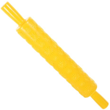 WESIEVYA Mattarello per Pasta di Zucchero Motivo a Girasole in Plastica Alimentare Rigida, Accessorio per Pasticceria Semplice e Pratico per Decorazioni e Cucina Fai da Te
