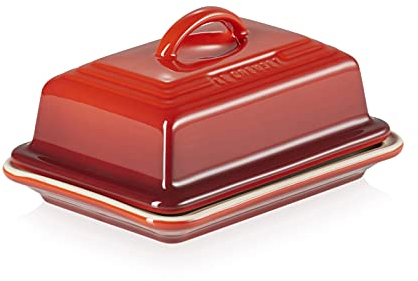 LE CREUSET Stoneware Butter Dish, 900 g, 17 x 12.5 x 9 cm, Cerise