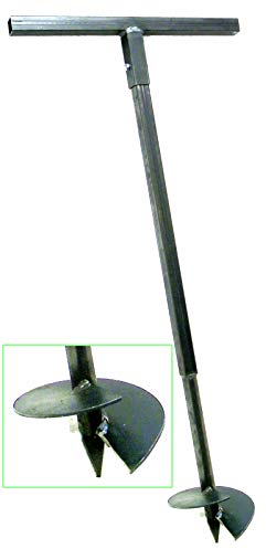 MWS-Apel 180 mm Erdbohrer Handerdbohrer Erdlochbohrer Pflanzbohrer Pfahlbohrer Lochspaten Erdlochausheber Pfostenbohrer
