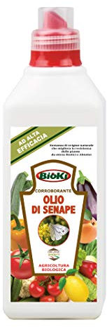 Olio di Senape Ideale in presenza di AFIDI, CICALINE, ALEUROIDI, Mosca Bianca, TRIPIDI, PSILLA, Soprattutto coadiuvato dal Sapone Molle potassico, flacone da 1 litro