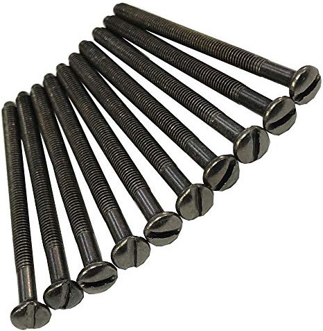 Black Nickel Long Electrical Socket Switch Screws (10, 50mm)