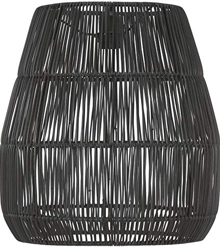 PR Home of Scandinavia Lampenschirm Rattan für Außen schwarz Saigon 38cm für E27 Pendelaufhang