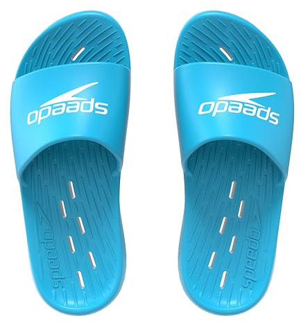 Speedo Unisex-Youth Slides | Pool Sliders | Kids Footwear, Check, 12