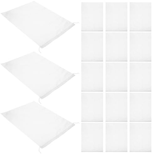 SEWACC Stück Versandtaschen Große Versandtaschen Mit Kordelzug Zum Verpacken Von Kleidung Pullover Rock T-Shirt Verkauf Von Produkten Für Kleine Unternehmen (Weiß)