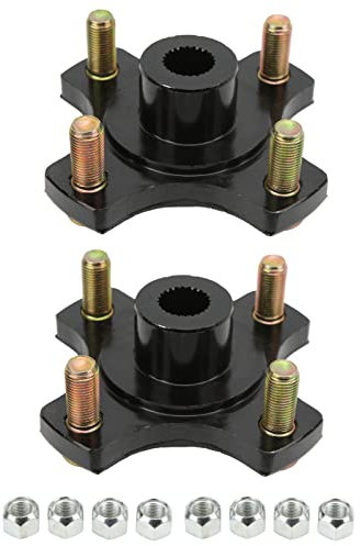 Brilluxa Moyeu de Roue Arrière, Flasque de Moyeu de Chariot de Golf, Assemblage de Moyeu de Roue, 2pcs 604112, Compatible avec EZGO RXV Gaz et Électrique 2008+