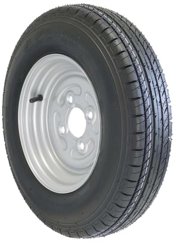 The Drive | Komplettrad 4.50-10 76N TL M+S für kleine Pkw-Anhänger | Felge 3,50x10 ET0 / ML60 – Lochkreis 4x100 | Tragkraft 400kg – max. 140 km/h | mit Felge