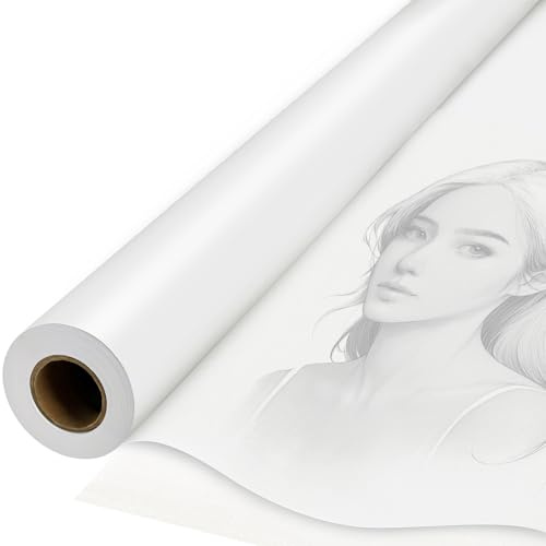 Luziyun Rotolo di Carta Trasparente, 26 g/m² – Ideale per Lucido, Modelli da Cucito, Schizzi, Ricalco, Artigianato e Imballaggio | Supporto per Disegno Tecnico e Creativo