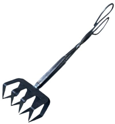 IEUDNS Crab Tongs Nail Gripper Tool for Live Crab Handheld Portable Efficient Gripping Black Iron Chestnut Clamping Tool Heavy Duty