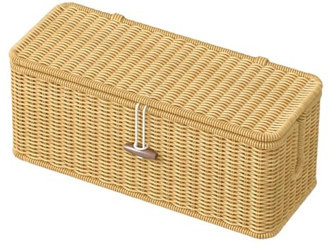 Caja Organizadora para Cables | Organizador De Cordones Tejidos para Escritorio,Caja Decorativa con Tapa para Regletas Y Cables De TV En Salas De Reuniones, Estudio Y Salón