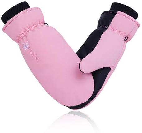 Andiwa Fäustlinge Damen, Handschuhe Herren Winter Skihandschuhe Handschuhe Baumwollhandschuhe Fleece Wasserdicht Thermo Winterhandschuhe Touch Screen Gloves