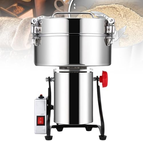 XNYXLPP Grain Mill Grinder Electric, Stainless Steel Mill,Commercial Spice Grinder, 4500g, for Wheat Dry Herbs Grains,Spice Shop