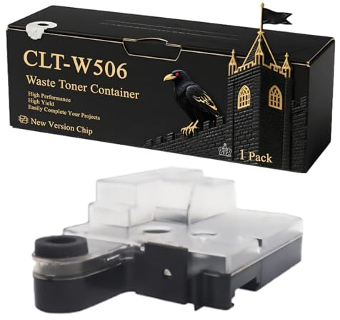 CLT-W506 Waste Toner Container Compatible for Samsung CLP-680DW CLP-680ND CLX-6260FR CLX-6260FW Printers, With Chip, 14000 Pages, Vibrant Colours (1 Pack Black)