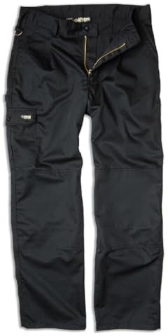 Apache Workwear Cargo Industry Trouser | Black | Size 34 Waist x 29 Leg | Multi Feature Pockets | Hammer Loop | Knee Pad Pocket
