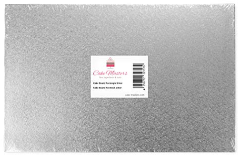 Pati-Versand Cakeboard rechteck 51x36cm Silber