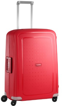 Samsonite S'Cure - Hartschalenkoffer 69 cm Mittelgroß - Trolley Koffer mit 4 Rollen, TSA-Schloss, Leicht - 79 L - Rot (Crimson Red)