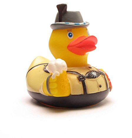 Boutique Duck – Canard de bain Bayer avec Brezel – Canard de bain – L : 7,5 cm