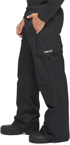 Arctix Men's Sentinel Pull Over Fleece-Lined Cargo Snow Pants, Black, X-Large/32 Inseam