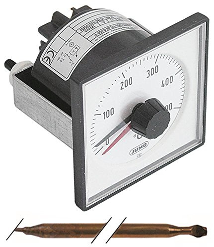 JUMO Thermostat pour four à pizza ITALFORNI EURO CLASSIC, EURO STAND, ECO GAZ A, sonde Ø 8 x 150 mm, 1CO 0-500 °C, encastrement 60 mm, 5 A