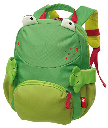 SIGIKID 24920 Kinderrucksack Frosch, Kindergarten-Rucksack: robust, leicht, kindgerecht, für Kita, Krippe, Ausflüge, Freizeit, für Kinder von 2 - 5 Jahren, Grün/Frosch 26x22x14 cm, 5,2 l