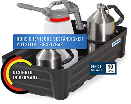 DENIOS® Kleingebindewanne pro-line hochwertig aus Kunststoff (PE), 40 Liter Auffangvolumen, 784x400x180, zur gesetzeskonformen Lagerung von Gefahrstoffen, ohne Gitterrost