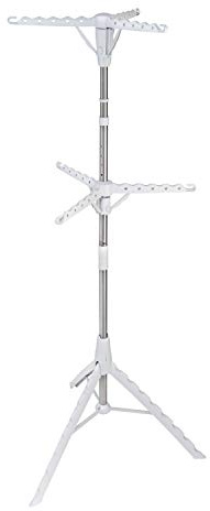 Honey-Can-Do 2-Tier Tripod Clothes Drying Rack, White DRY-09013 White
