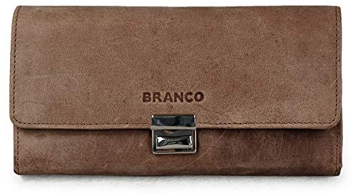 Profi Kellnerbörse Kellnergeldbeutel, Echt-Leder, Braun, Branco 41433
