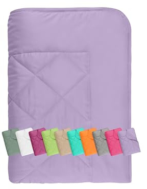 npluseins Couette légère été 155 x 220 - Couverture d'été pour Dormir au Frais - idéale pour Le Camping, Le Jardin et Les invités - 1180.1542, Lilas