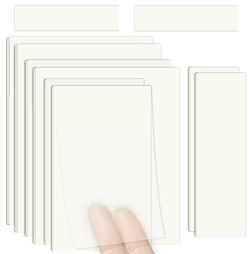 Kaycolin Transparente Haftnotizen, selbstklebende Notizblöcke, wasserdichter Notizblock, Notizblock, 9,4 x 7,1 cm, 7,6 x 7,6 cm, 7,6 x 5,1 cm, 50 Blatt/Packung, transparent, 3 x 2 Packungen