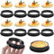 ZDNT 8 PCS Moule à GâTeau Ronde Mousse Cercle Moule perforé La Décoration de Gâteau Cutter Forme Mousse Cercle Anneau Cercle a Tarte pour Anneau de Dessert Cuisson Bricolage décoration de tarte