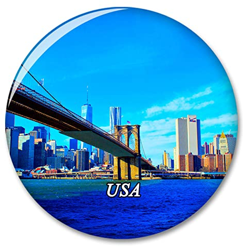 USA America Brooklyn Bridge Manhattan New York Kühlschrankmagnet Dekorativer Magnet Aufkleber Reise Souvenir Kollektion Tourist City Geschenk Whiteboard Küche