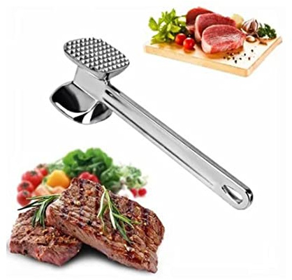 Köttmörare Kötthammare Stort Hammarhuvud Aluminiumlegering Ergonomisk Köttklubba För Köksbiff