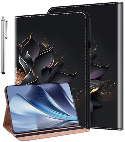 KEDBBAO Hülle für Samsung Galaxy Tab A6 10.1 2016 SM-T580 T585 Schutzhülle Flip PU Leder Wallet Cover Case mit Stifthalter und Standfunktion für Galaxy Tab A 2016 Hülle, Purple Lotus
