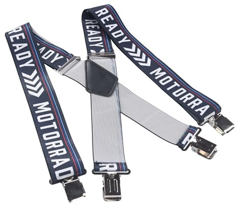 BIKE IT Heavy Duty Motorcycle Rider Braces Elasticated Motorbike Trouser Braces (Motorrad)