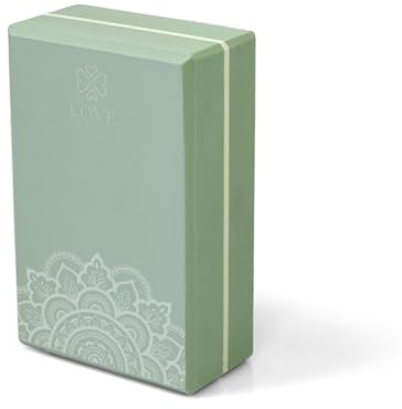 Love Generation - Yoga Block - High Density Eva - für Yoga, Fitness, Pilates und Stretching (Grün)