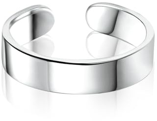 ALEXCRAFT Silber Ringe für Damen Frau Verstellbare Klobige Groß Offen Ringe