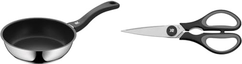 WMF Devil - Sartén Ø20 cm con Revestimiento Antiadherente, Acero Inoxidable Pulido Para Todo Tipo de Cocinas,Tijeras de Cocina, Acero Inoxidable, Negro, 21cm, Tijeras para el Hogar