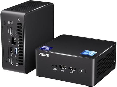 ASUS NUC 14 Pro AI Mini PC, Ultra 7 155H (16C/22T, jusqu'à 4.8GHz) Mini Ordinateur, 32GB DDR5 Ram & 1TB PCIe 4.0 SSD Desktop Computer Intel Arc Gpu/AI GC/AI Boost/AI Ready/BT5.3/WiFi 6E/8K/Win 11 Pro