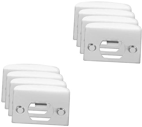 ORFOFE 8 Stk Zungenschnalle verriegeln einbau instaloo montitor door lock türriegel Schließblech Verstärkung der vorderen Tür Türschloss Lochfüller Türverstärkungsplatte Rostfreier Stahl
