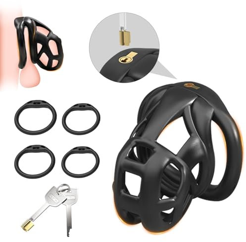 BDSMLOVE Kobra 6.0 Keuschheitskäfig Herren,Peniskäfig Chastity Cage Male,Keuschheitsgürtel für Herren extrem,Penis Käfig fetisch Sklaven Sexspielzeug für die Männer extrem (M)