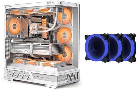 Caja For Computadora Caja ATX De Torre Media De Vidrio Templado De 270° - Compatible Con Placa Base ATX - Alto Flujo De Aire - 10 Posiciones De Ventilador - Admite Refrigeración Por Agua Dual De 360 ​