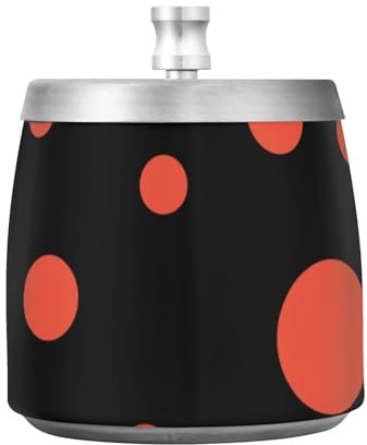 Aschenbecher Rot Gepunktet Schwarz für Unkraut Edelstahl Aschenbecher Zigarren Aschenbecher Windaschenbecher