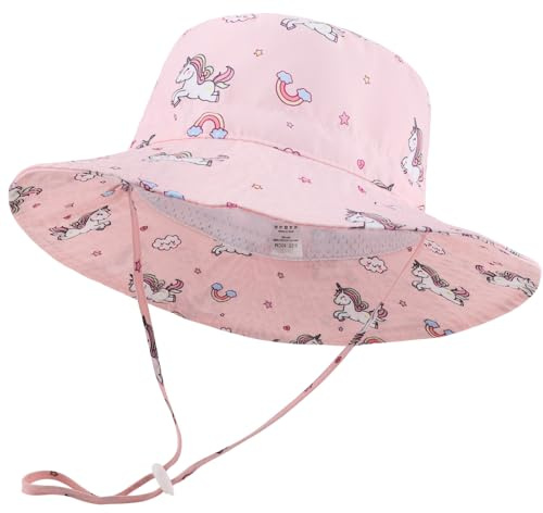 DRESHOW Baby Solhatt Småbarn Solskydd Djurmössa Unisex Sommarhatt med hakrem UPF 50+