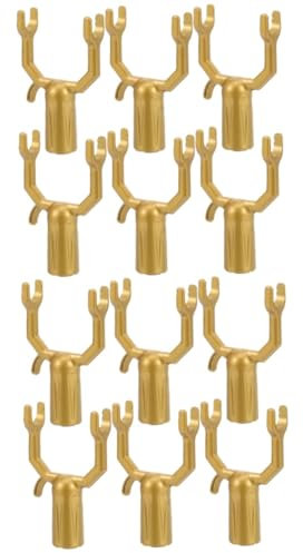 TOYANDONA 2 Set Forca di Sostegno per Alberi da Frutto Piante Kit di Palo degli Alberi Pianta Dispositivo di Supporto Ai Fiori Supporto del Giardino Lega di Alluminio d'oro 6 Pezzi * 2